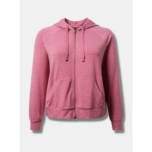 Women's Torrid Plus 1X Pink Terry Lounge Hoodie